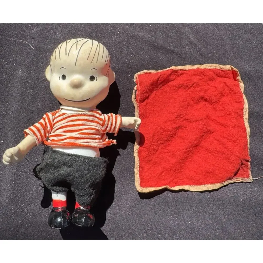 Vintage Linus with Blanket Peanuts Pocket Doll 1960s Poseable Charlie Brown Lo16